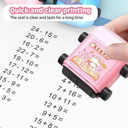 Math Stamp Roller Addition Subtraction Multiplication Division Practice Mathematical Operation Math Stamp Teaching Supplies